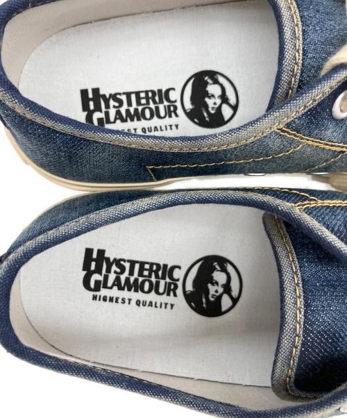 Hysteric Glamour（ヒステリックグラマー）Hysteric Glamour (ヒステリックグラマー) TOE pt ローカットスニーカー インディゴ サイズ:26 未使用品の古着・服飾アイテム