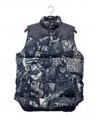 Hysteric Glamour×RockyMountainFeatherBedヒステリックグラマー×ロッキーマウンテンフェザーベッド）の古着「LONDON NITE DEMIN DOWN VEST」｜インディゴ