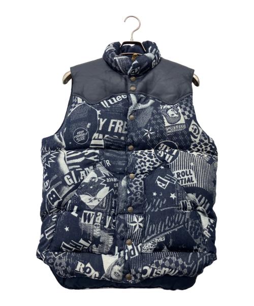 Hysteric Glamour（ヒステリックグラマー）Hysteric Glamour (ヒステリックグラマー) RockyMountainFeatherBed (ロッキーマウンテンフェザーベッド) LONDON NITE DEMIN DOWN VEST インディゴ サイズ:L 未使用品の古着・服飾アイテム