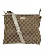 GUCCIグッチ）の古着「ショルダーバッグ」｜ベージュ×ホワイト