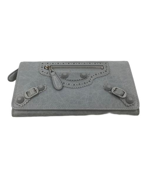 BALENCIAGA（バレンシアガ）BALENCIAGA (バレンシアガ) クラシック・コンチネンタル・ウォレット グレーの古着・服飾アイテム