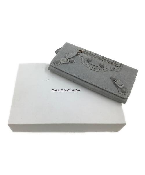 BALENCIAGA（バレンシアガ）BALENCIAGA (バレンシアガ) クラシック・コンチネンタル・ウォレット グレーの古着・服飾アイテム