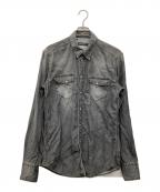 DOLCE & GABBANAドルチェ＆ガッバーナ）の古着「"Sicilia" Denim Western Shirt」｜グレー