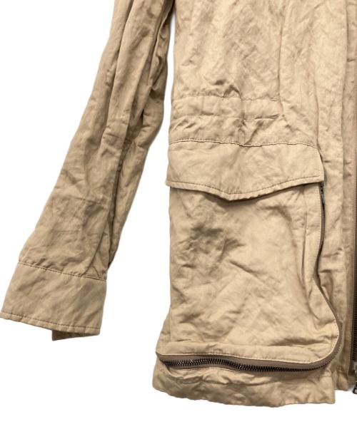 PRADA（プラダ）PRADA (プラダ) 00's シワ加工スタンドカラーコットンジャケット ベージュ サイズ:Mの古着・服飾アイテム