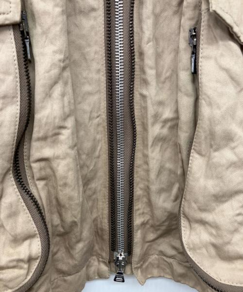 PRADA（プラダ）PRADA (プラダ) 00's シワ加工スタンドカラーコットンジャケット ベージュ サイズ:Mの古着・服飾アイテム