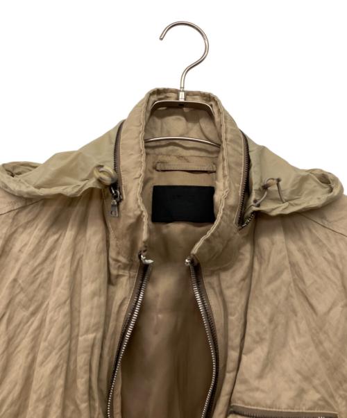 PRADA（プラダ）PRADA (プラダ) 00's シワ加工スタンドカラーコットンジャケット ベージュ サイズ:Mの古着・服飾アイテム