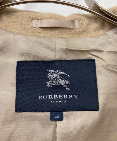 BURBERRY LONDON（バーバリーロンドン）BURBERRY LONDON (バーバリーロンドン) カシミヤ混ウールコート ベージュ サイズ:40の古着・服飾アイテム