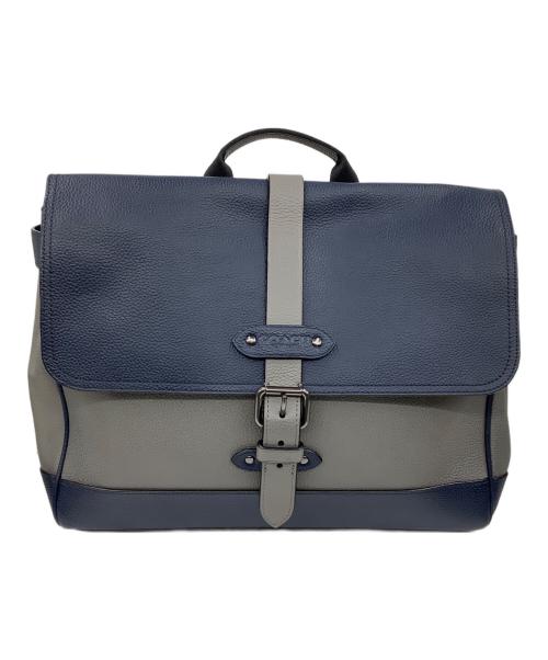 COACH（コーチ）COACH (コーチ) カラーブロック スモール メッセンジャー グレー×ブルーの古着・服飾アイテム