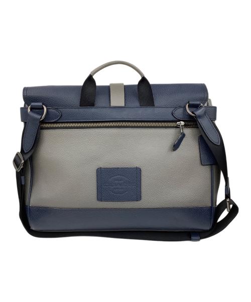 COACH（コーチ）COACH (コーチ) カラーブロック スモール メッセンジャー グレー×ブルーの古着・服飾アイテム