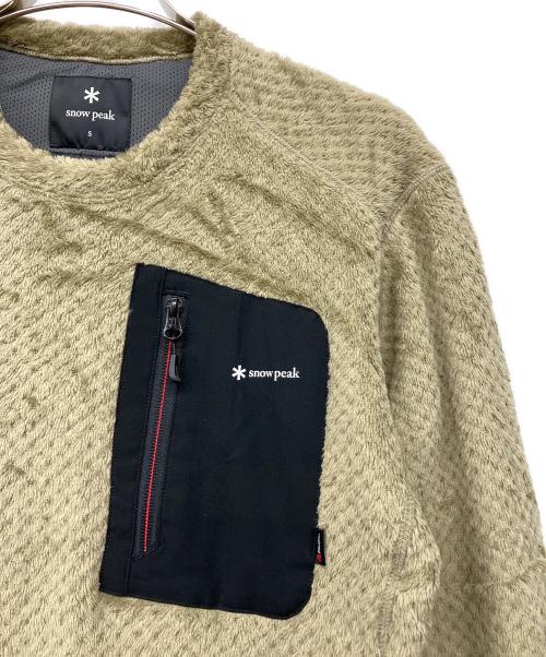 Snow peak（スノーピーク）snow peak (スノーピーク) Polartec High Loft Fleece Crew Neck Sweater カーキ サイズ:Sの古着・服飾アイテム