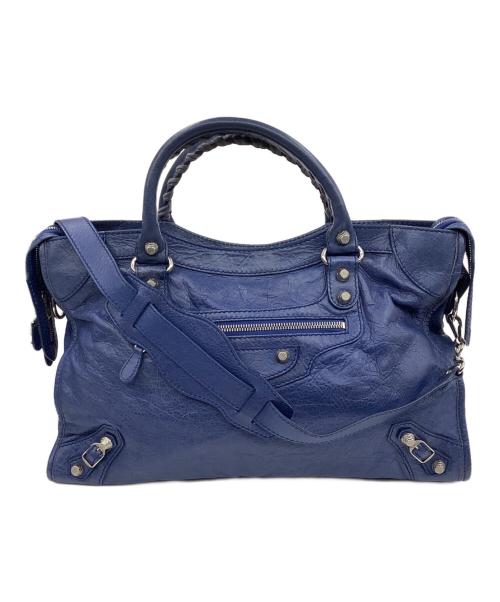 BALENCIAGA（バレンシアガ）BALENCIAGA (バレンシアガ) 2WAYバッグ ブルーの古着・服飾アイテム