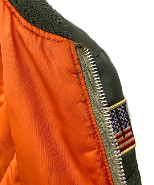 CONCORD INDUSTRIES,INC（コンコルドインダストリーズインク）CONCORD INDUSTRIES,INC (コンコルドインダストリーズインク) 70's 民間 ワッペンリバーシブルMA-1ジャケット カーキ サイズ:Mの古着・服飾アイテム