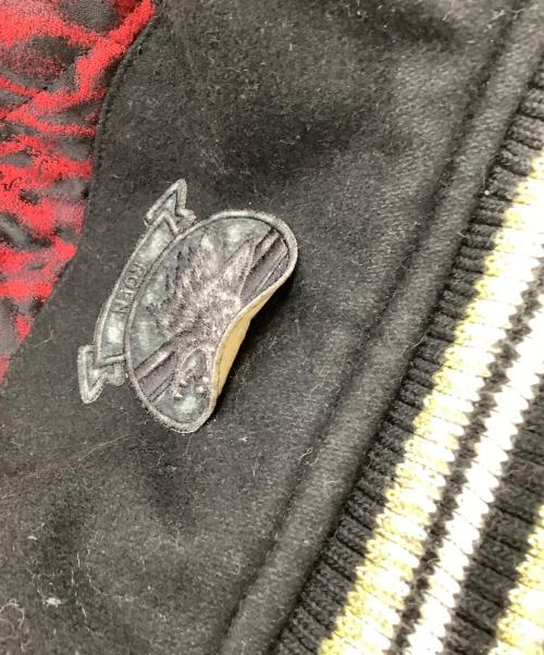 Roen（ロエン）Roen (ロエン) 袖レザースタジャン ブラック サイズ:46の古着・服飾アイテム