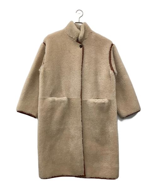 CASA FLINE（カーサフライン）CASA FLINE (カーサフライン) ウールボアパイピングコート ベージュ サイズ:FREEの古着・服飾アイテム