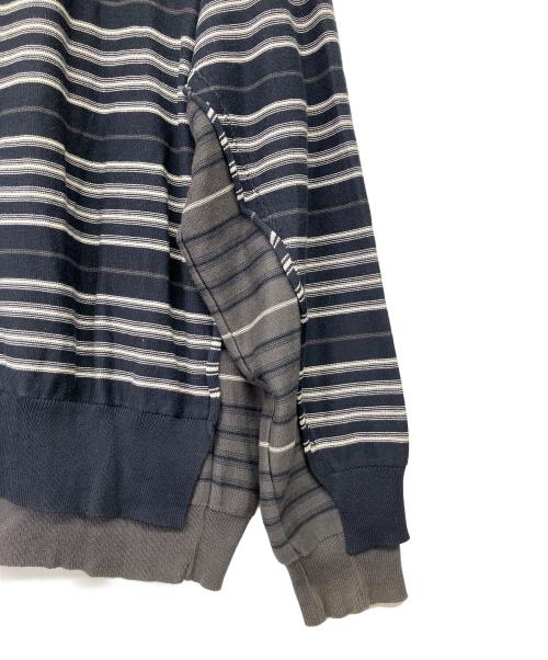 YOKE（ヨーク）YOKE (ヨーク) BORDER CONNECTING CARDIGAN ネイビー×グレー サイズ:3の古着・服飾アイテム
