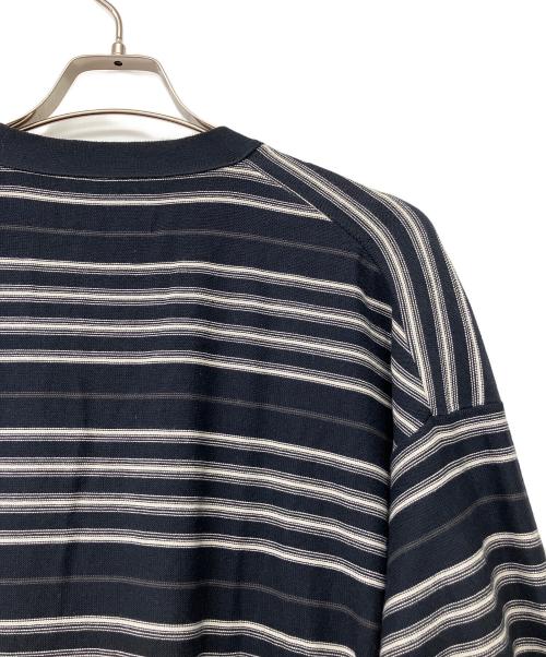 YOKE（ヨーク）YOKE (ヨーク) BORDER CONNECTING CARDIGAN ネイビー×グレー サイズ:3の古着・服飾アイテム
