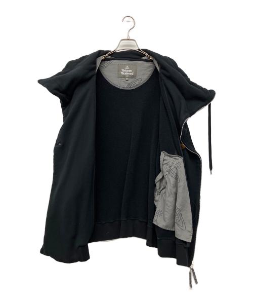 Vivienne Westwood man（ヴィヴィアン ウェストウッド マン）Vivienne Westwood man (ヴィヴィアン ウェストウッド マン) ジップパーカー ブラック サイズ:44の古着・服飾アイテム