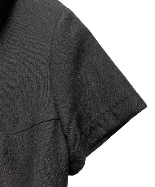 tricot COMME des GARCONS（トリココムデギャルソン）tricot COMME des GARCONS (トリココムデギャルソン) 00's ベロア丸襟ワンピース グレー×ブラック サイズ:Mの古着・服飾アイテム