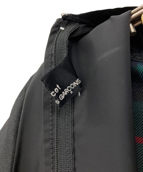 tricot COMME des GARCONS（トリココムデギャルソン）tricot COMME des GARCONS (トリココムデギャルソン) 00's ベロア丸襟ワンピース グレー×ブラック サイズ:Mの古着・服飾アイテム
