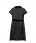 tricot COMME des GARCONS (トリココムデギャルソン) 00's ベロア丸襟ワンピース グレー×ブラック サイズ:M：12000円