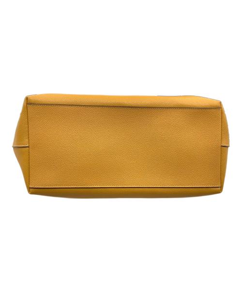 COACH（コーチ）COACH (コーチ) クロスグレーン レザー シティ ジップ トート イエローの古着・服飾アイテム