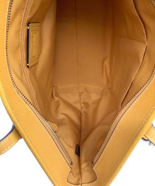 COACH（コーチ）COACH (コーチ) クロスグレーン レザー シティ ジップ トート イエローの古着・服飾アイテム