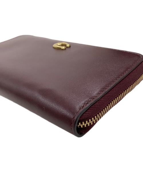 COACH（コーチ）COACH (コーチ) エッセンシャル ミディアム ジップ アラウンド ウォレット ボルドーの古着・服飾アイテム