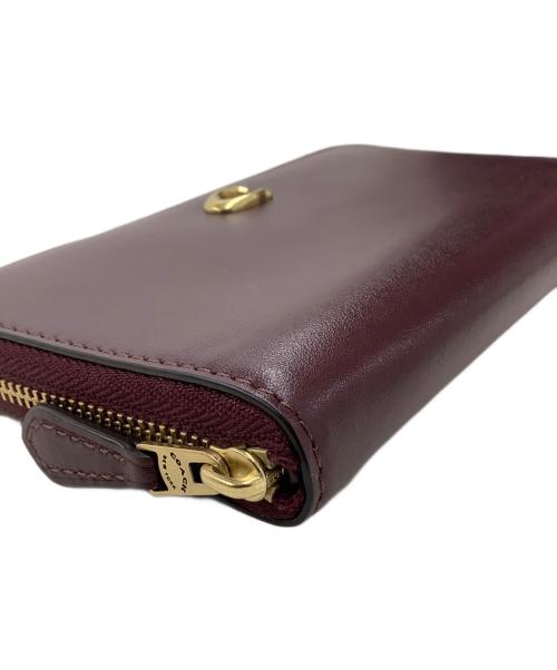 COACH（コーチ）COACH (コーチ) エッセンシャル ミディアム ジップ アラウンド ウォレット ボルドーの古着・服飾アイテム