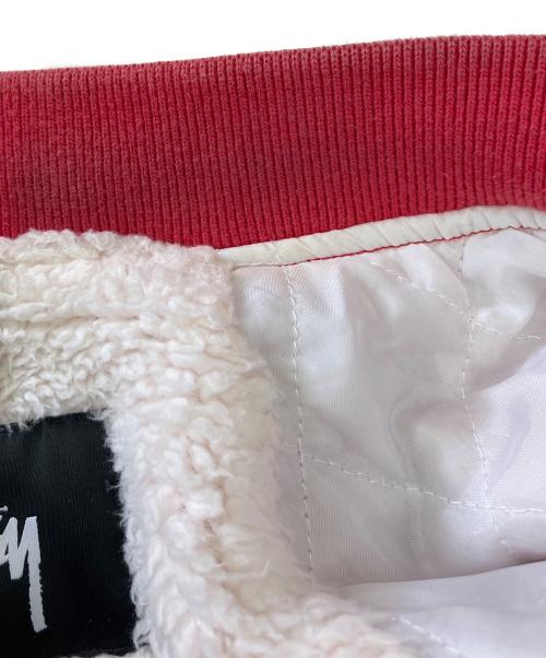 Champion（チャンピオン）Champion (チャンピオン) stussy (ステューシー) 裏ボアアワードジャケット レッド サイズ:Sの古着・服飾アイテム