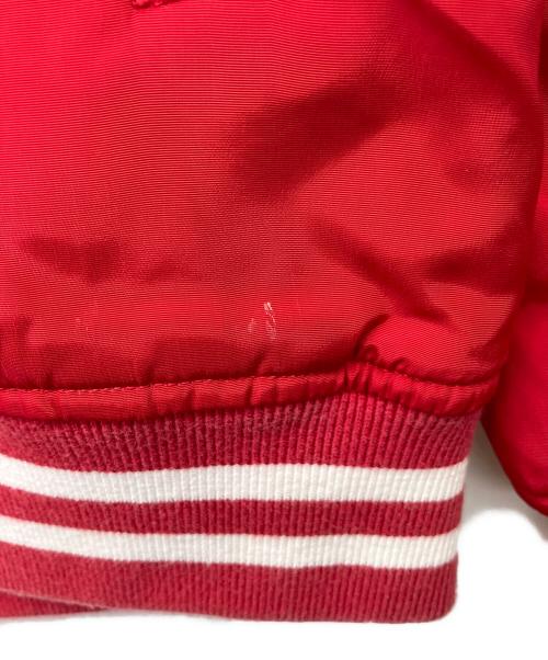 Champion（チャンピオン）Champion (チャンピオン) stussy (ステューシー) 裏ボアアワードジャケット レッド サイズ:Sの古着・服飾アイテム