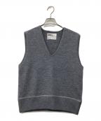 MHLマーガレットハウエル）の古着「FELTED DRY WOOL KNITWEAR VEST WOMENS」｜グレー