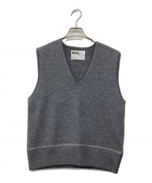 MHL（マーガレットハウエル）の古着「FELTED DRY WOOL KNITWEAR VEST WOMENS」｜グレー
