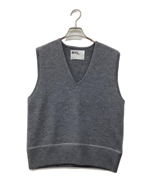 MHL（マーガレットハウエル）MHL (マーガレットハウエル) FELTED DRY WOOL KNITWEAR VEST WOMENS グレー サイズ:2の古着・服飾アイテム