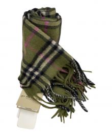 BURBERRY LONDON（バーバリーロンドン）の古着「カシミヤマフラー」｜オリーブ