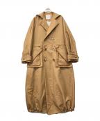 UN3D.アンスリード）の古着「LAYERED POCKET TRENCH CT」｜ブラウン