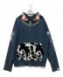 A BATHING APE（アベイシングエイプ）の古着「HOLSTEIN FULL ZIP HOODIE」｜ネイビー