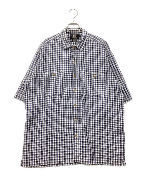RRL（ダブルアールエル）RRL (ダブルアールエル) 90's S/S CHECK SHIRTS ネイビー×ホワイト サイズ:Lの古着・服飾アイテム