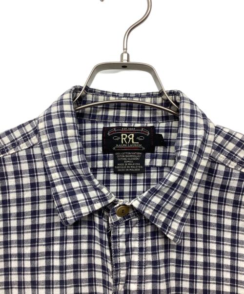 RRL（ダブルアールエル）RRL (ダブルアールエル) 90's S/S CHECK SHIRTS ネイビー×ホワイト サイズ:Lの古着・服飾アイテム