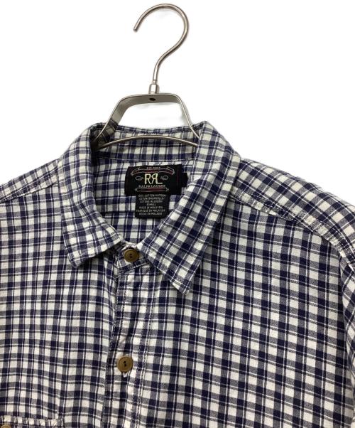RRL（ダブルアールエル）RRL (ダブルアールエル) 90's S/S CHECK SHIRTS ネイビー×ホワイト サイズ:Lの古着・服飾アイテム