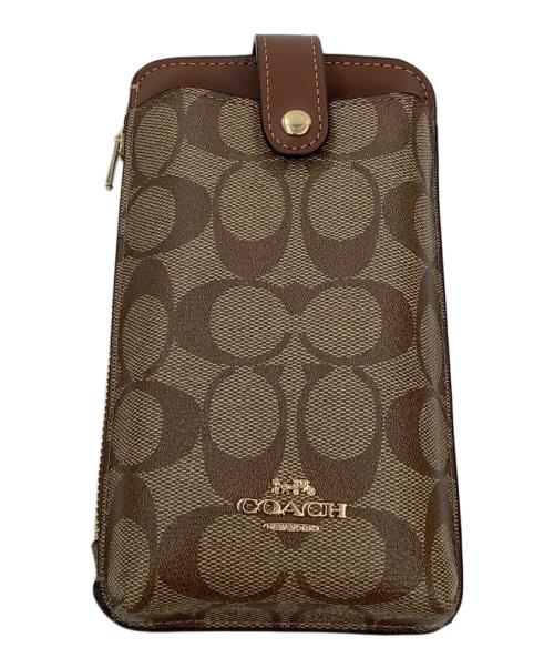 COACH（コーチ）COACH (コーチ) スマホショルダーポーチ ブラウンの古着・服飾アイテム