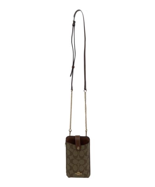 COACH（コーチ）COACH (コーチ) スマホショルダーポーチ ブラウンの古着・服飾アイテム