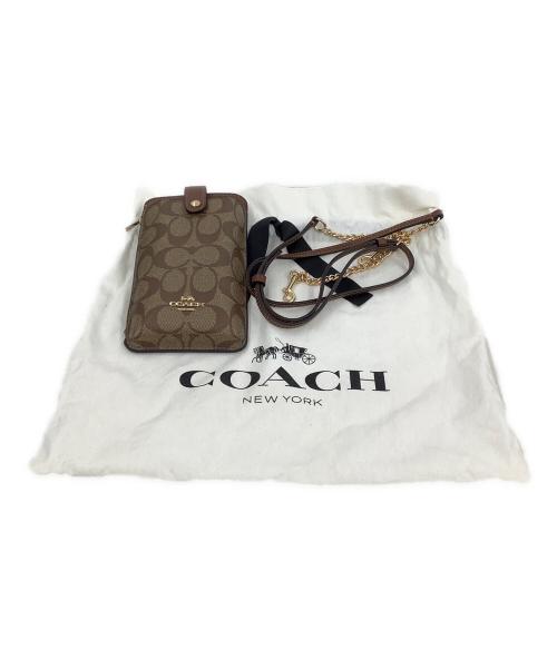 COACH（コーチ）COACH (コーチ) スマホショルダーポーチ ブラウンの古着・服飾アイテム