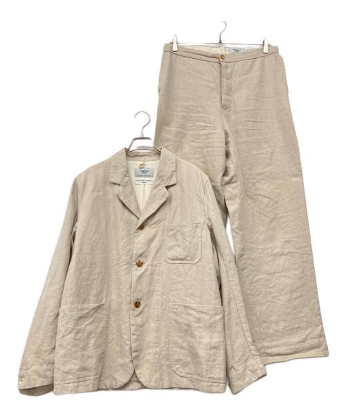 YAECA WRITE（ヤエカ ライト）YAECA WRITE (ヤエカ ライト) リネン3Bセットアップスーツ ベージュ サイズ:Mの古着・服飾アイテム