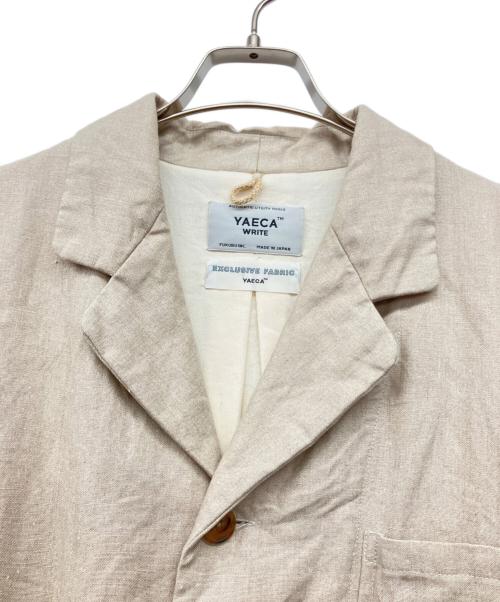 YAECA WRITE（ヤエカ ライト）YAECA WRITE (ヤエカ ライト) リネン3Bセットアップスーツ ベージュ サイズ:Mの古着・服飾アイテム