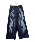 hatraハトラ）の古着「Refract Bleach Denim [navy]」｜インディゴ