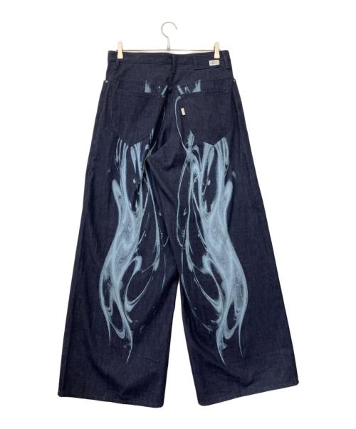 hatra（ハトラ）hatra (ハトラ) Refract Bleach Denim [navy] インディゴ サイズ:3の古着・服飾アイテム