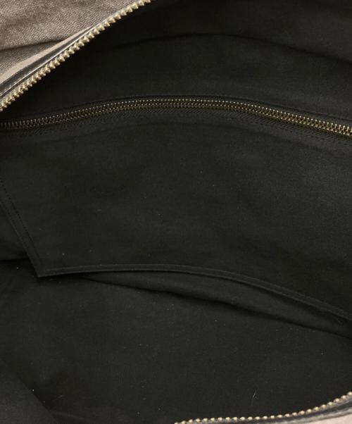 DRIES VAN NOTEN（ドリスヴァンノッテン）DRIES VAN NOTEN (ドリスヴァンノッテン) 異素材 型押しブリーフケース ネイビー×ブラックの古着・服飾アイテム