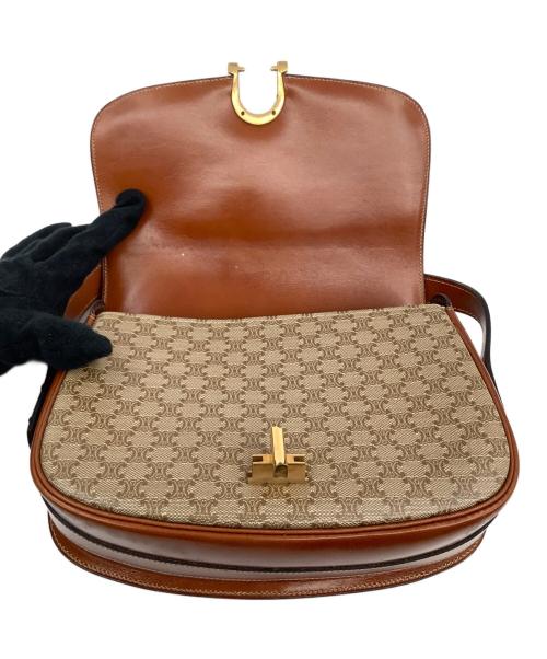 CELINE（セリーヌ）CELINE (セリーヌ) ターンロックショルダーバッグ ブラウンの古着・服飾アイテム