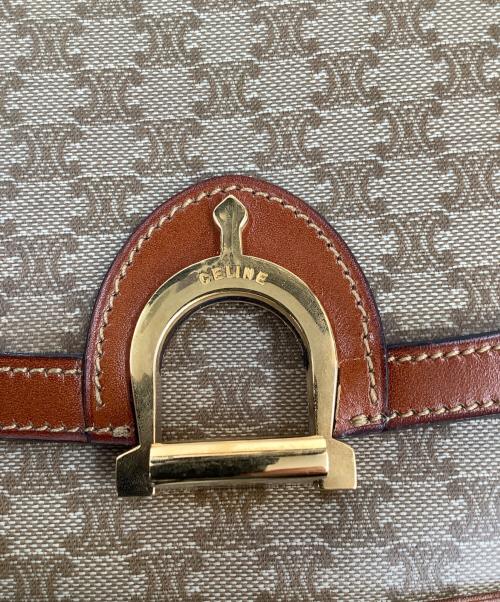 CELINE（セリーヌ）CELINE (セリーヌ) ターンロックショルダーバッグ ブラウンの古着・服飾アイテム