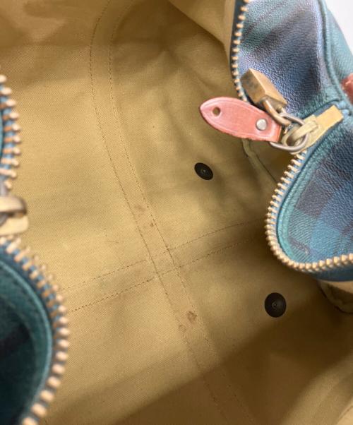 POLO RALPH LAUREN（ポロ・ラルフローレン）POLO RALPH LAUREN (ポロ・ラルフローレン) ボストンバッグ グリーン×ブラウンの古着・服飾アイテム